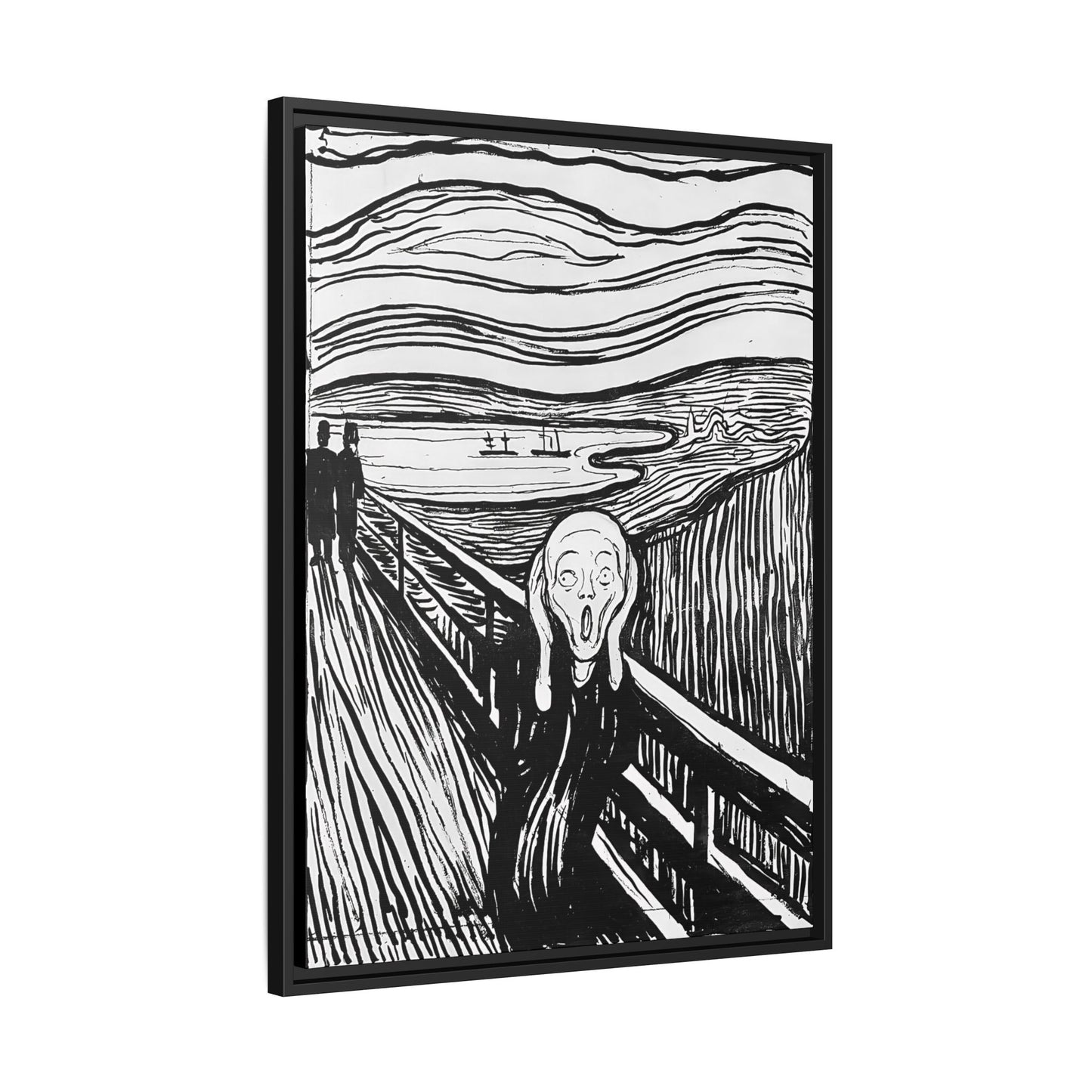 The Scream (1895) by Edvard Munch  / Toile encadrée sur caisse américaine