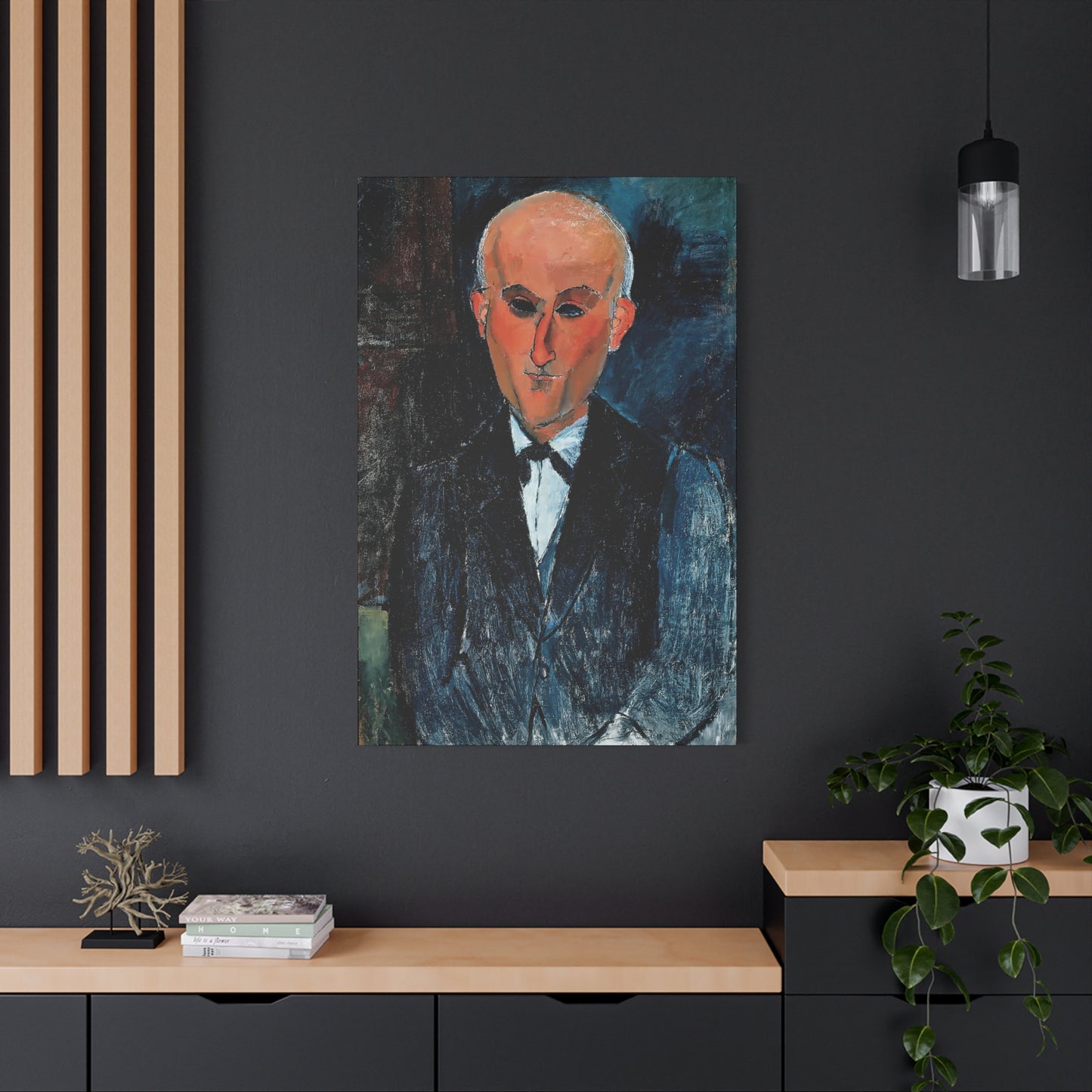 Max Jacob (1876-1944) de 1911-1922 by Amedeo Modigliani / Reproduction Fine Art sur Toile / Flanc Large Epaisseur 3.2 cm - 1.25 inch