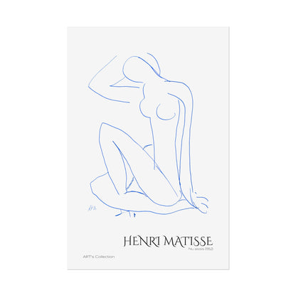 Nu assis (1952) version bleue by Henri Matisse / Affiche imprimée - Série ART's Collection