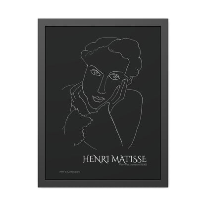 Femme pensive (1936) black édition by Henri Matisse / Affiche Encadrée série ART's Collection