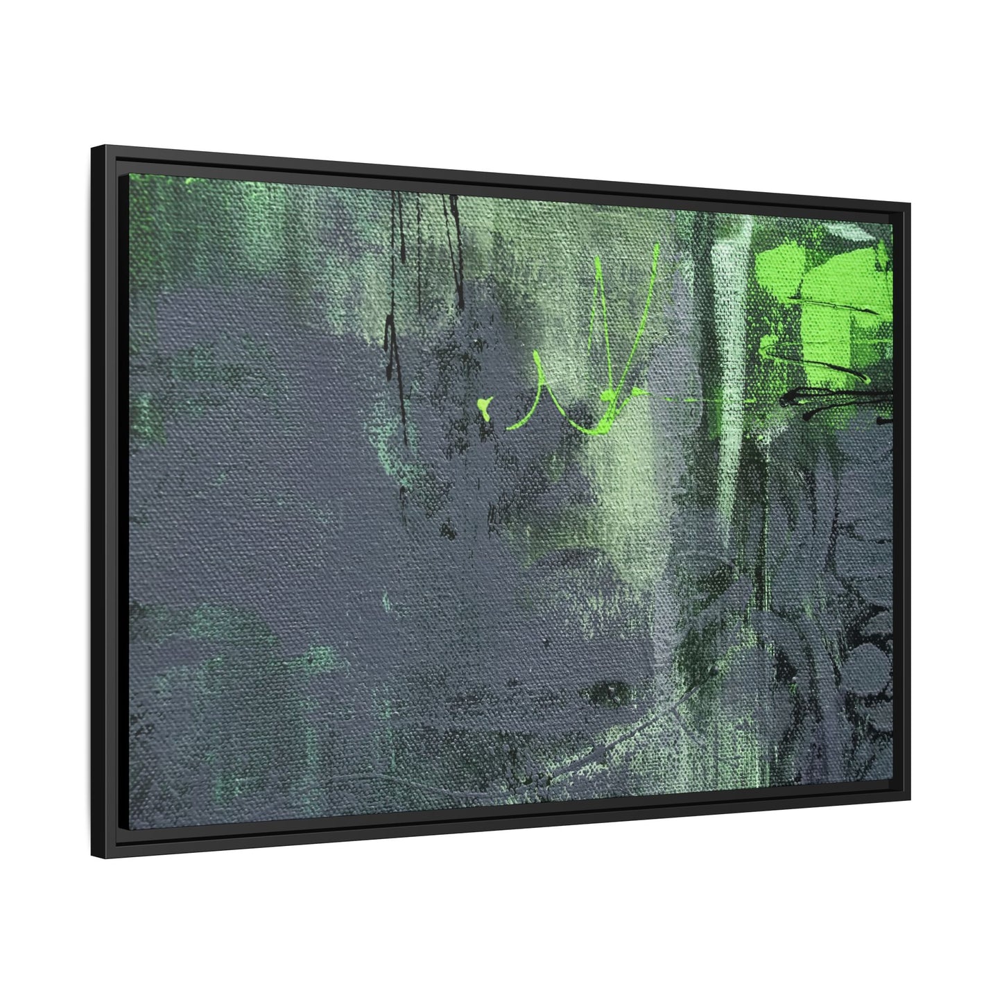 Tableau Beaux Arts Quartz & Emeraude "Série Sign Collections" / Toile encadrée sur caisse américaine
