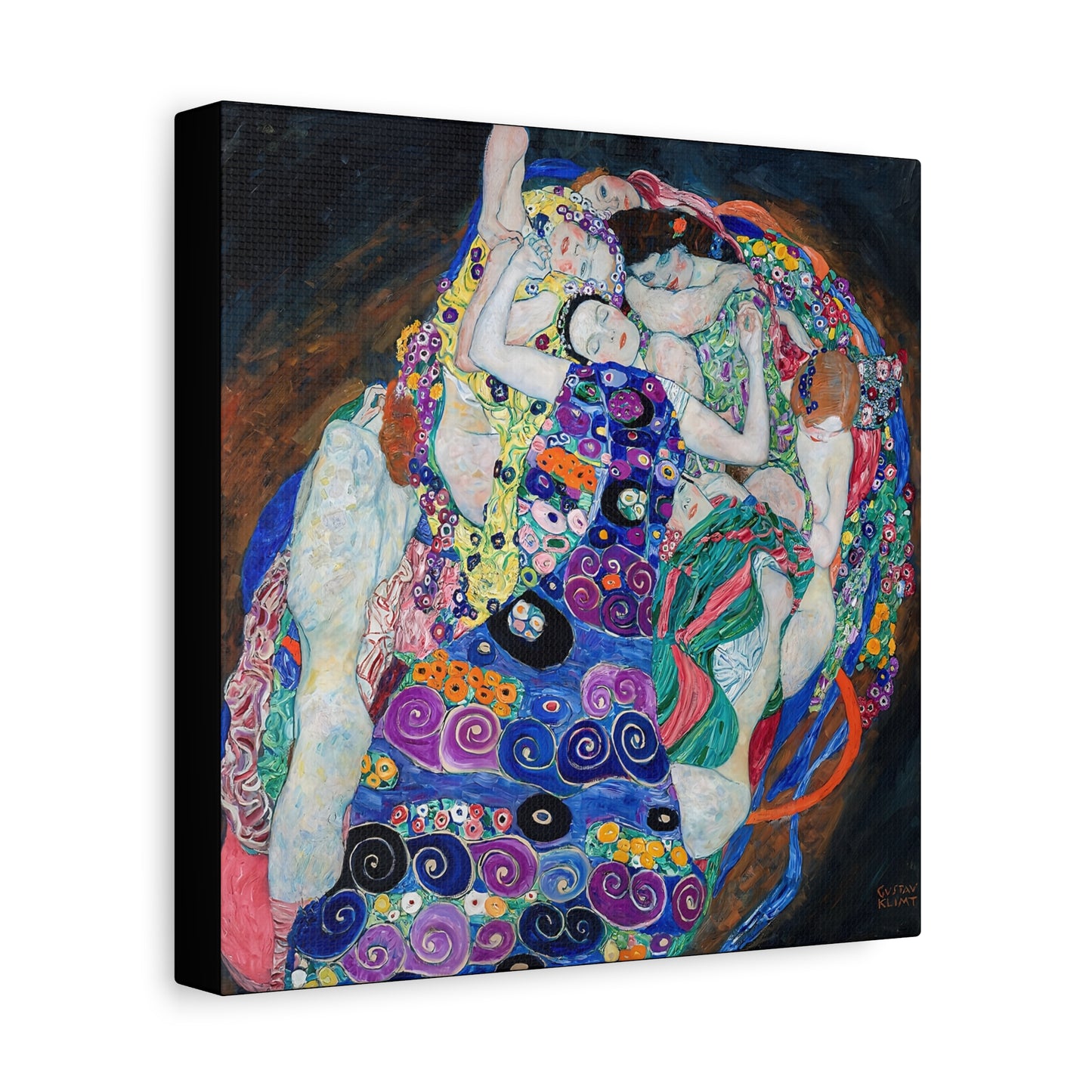 The Maiden (1913) by Gustav Klimt / Reproduction Fine Art sur Toile / Flanc Large Epaisseur 3.2 cm - 1.25 inch