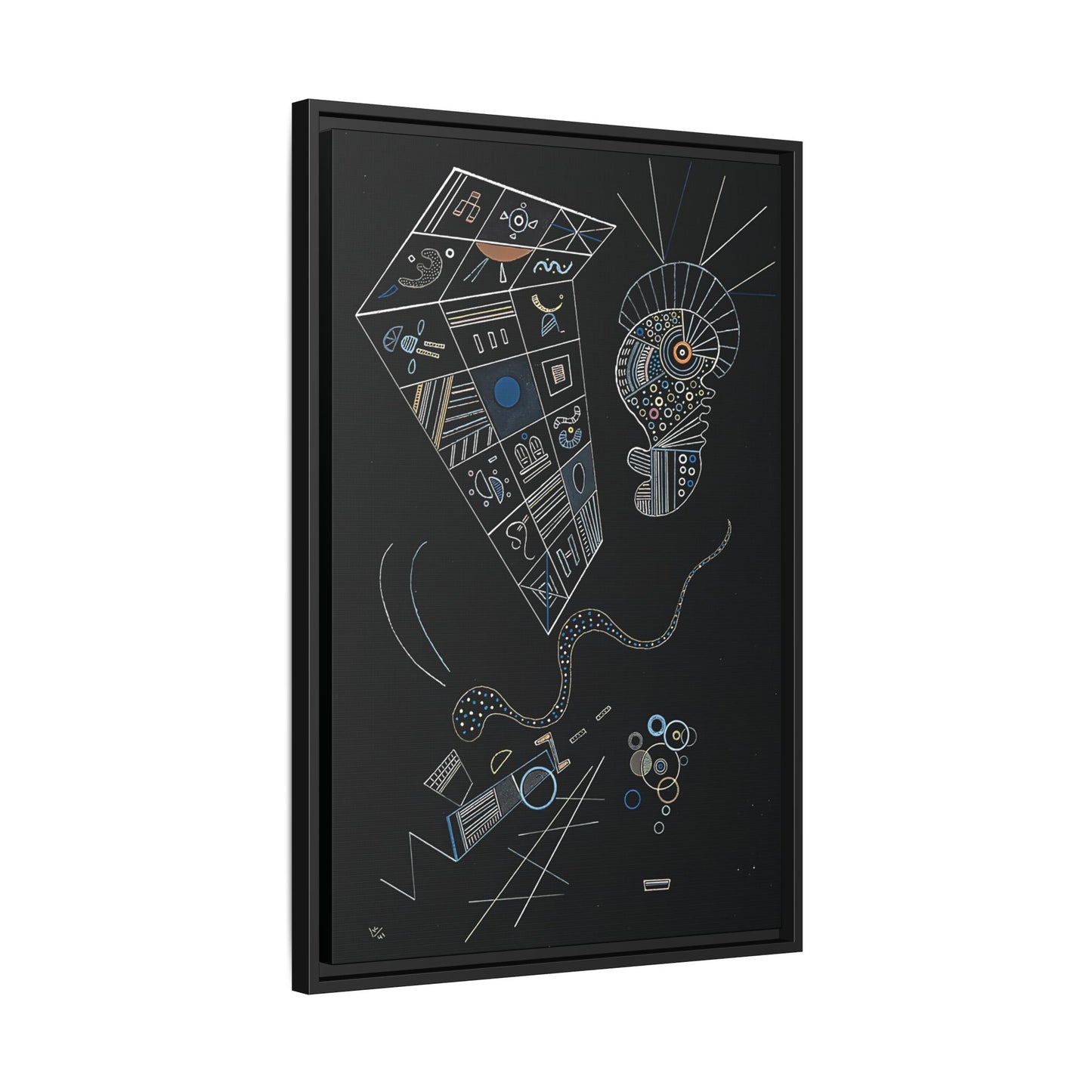 Ohne titel (1941) by Wassily Kandinsky / Toile encadrée sur caisse américaine