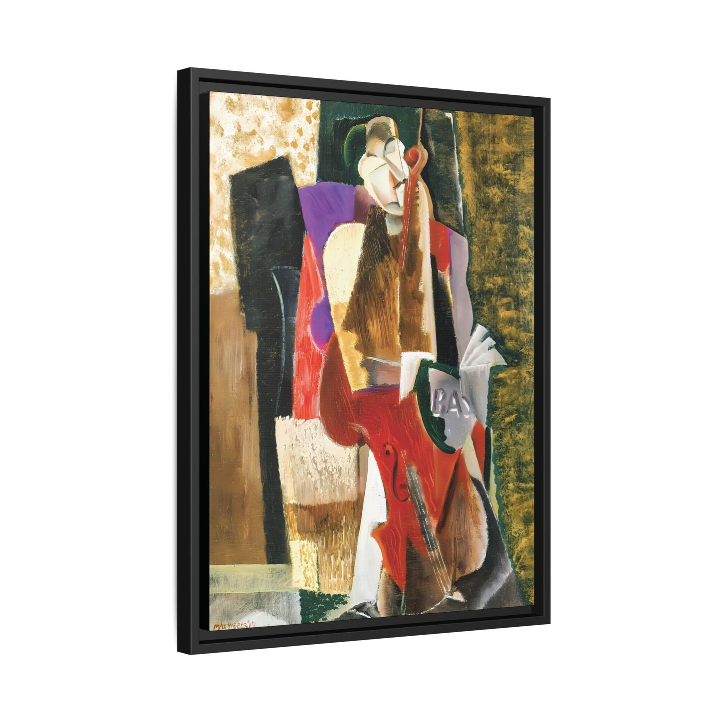 The Cellist (1917) by Max Weber  / Toile encadrée sur caisse américaine