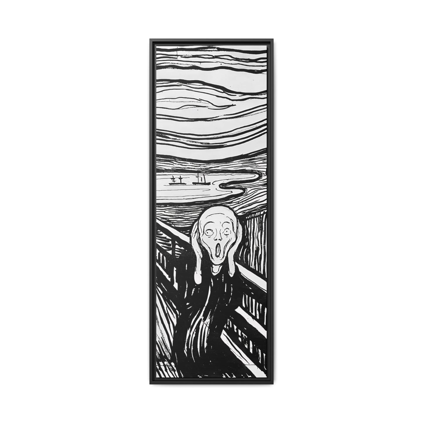 The Scream (1895) by Edvard Munch  / Toile encadrée sur caisse américaine
