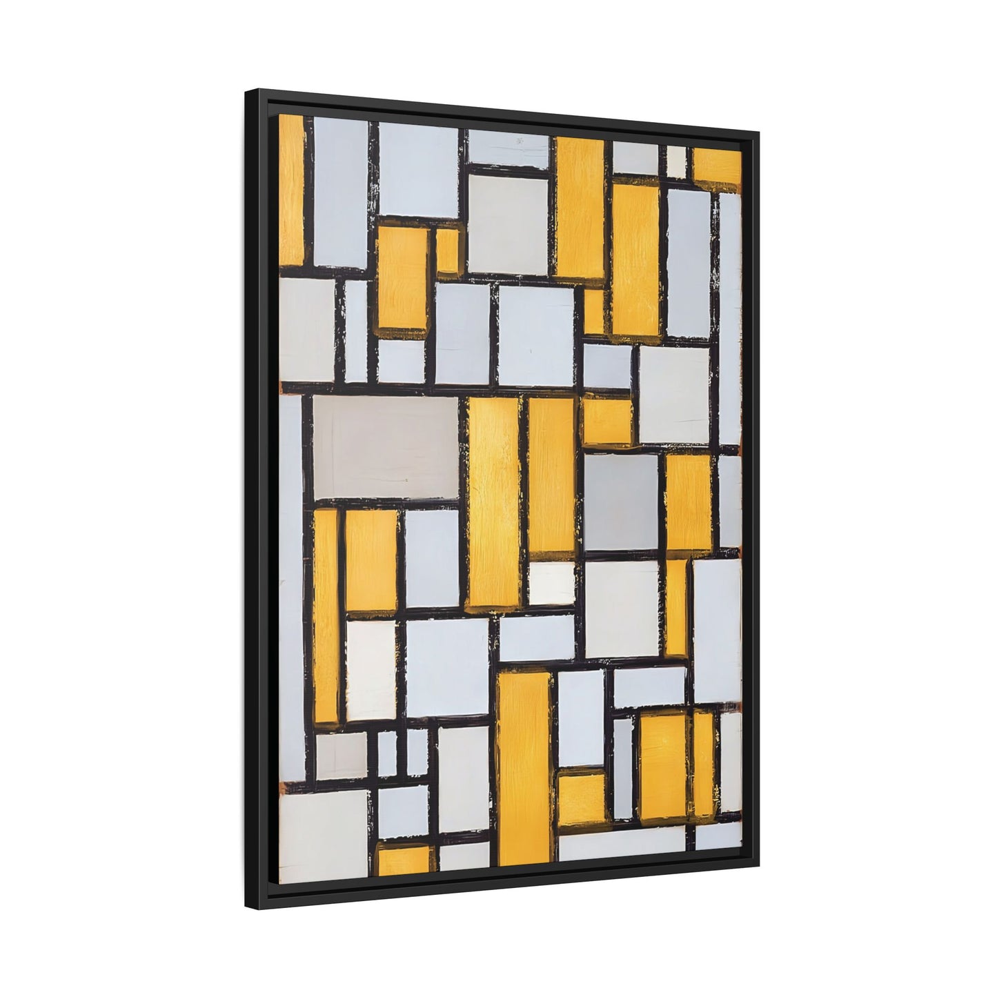 Composition with Grid 1 (1918) by Piet Mondrian  / Toile encadrée sur caisse américaine