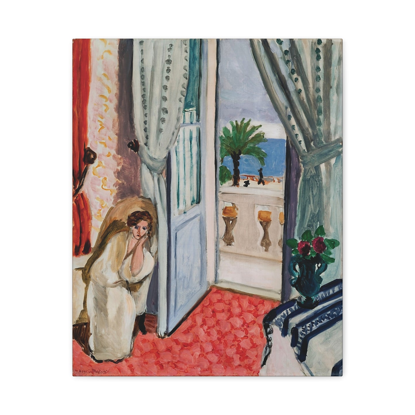 Intérieur à Nice (1919) by Henri Matisse / Reproduction Fine Art sur Toile /  Epaisseur 3.2 cm - 1.25 inch