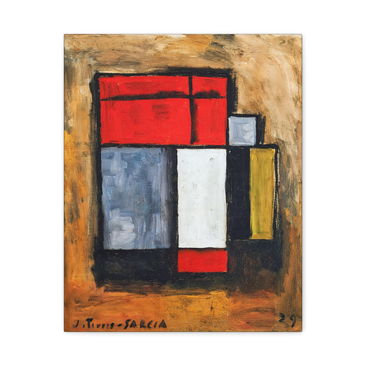 Formas abstractas (1929) by Joaquín Torres-García / Reproduction Fine Art sur Toile /  Epaisseur 3.2 cm - 1.25 inch