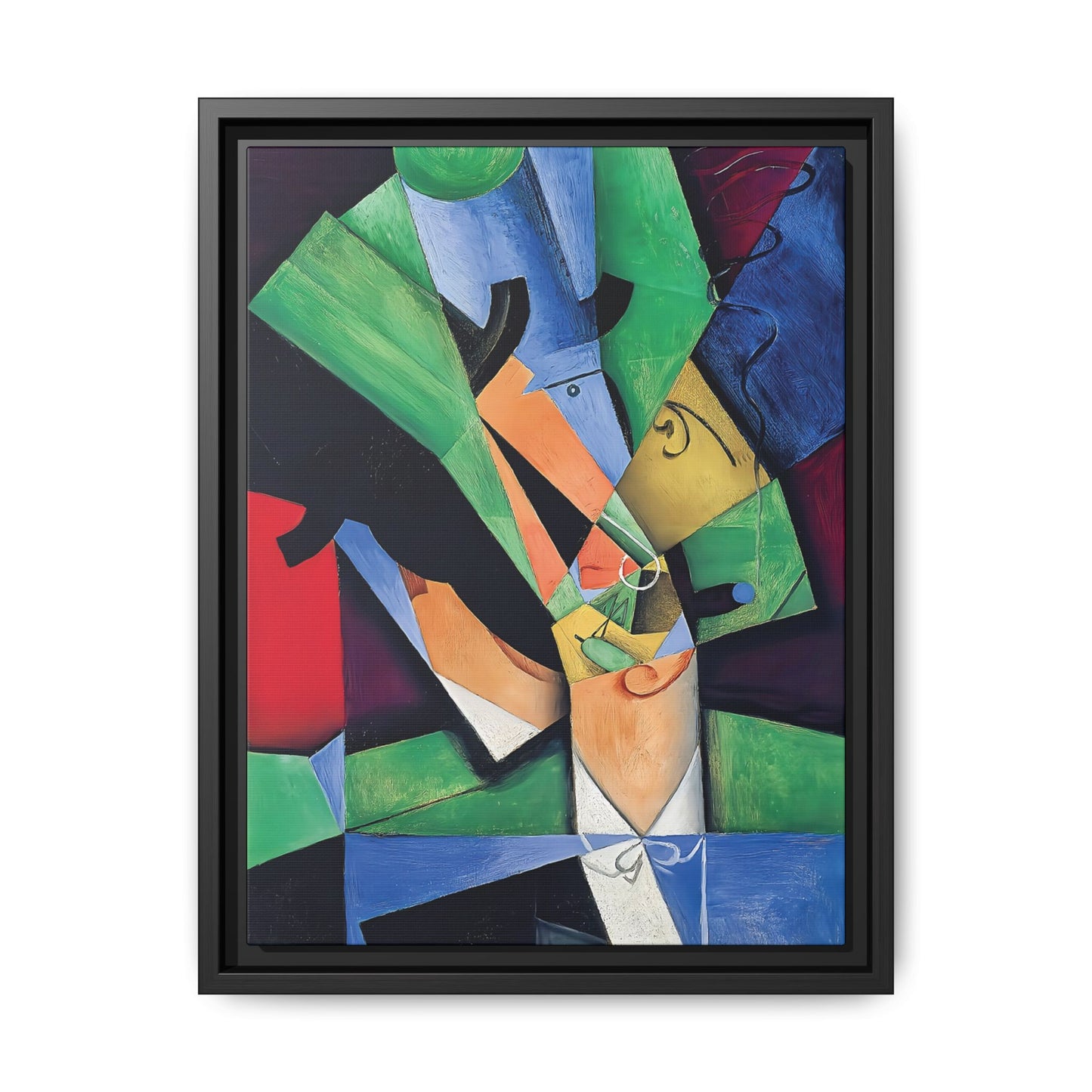 The Smoker (1913) by Juan Gris   / Toile encadrée sur caisse américaine