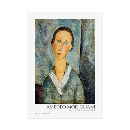 Girl in a Sailor's Blouse (1918) by Amedeo Modigliani / Affiche imprimée - Série ART's Collection