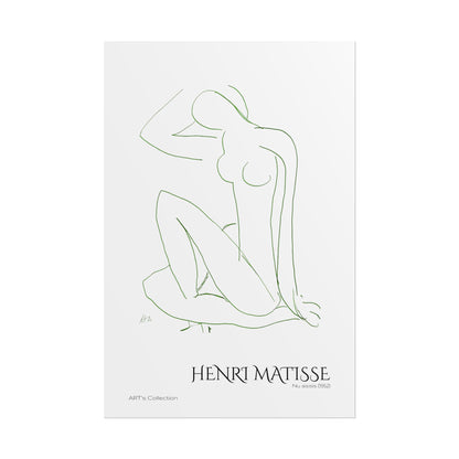 Nu assis (1952) version verte by Henri Matisse / Affiche imprimée - Série ART's Collection