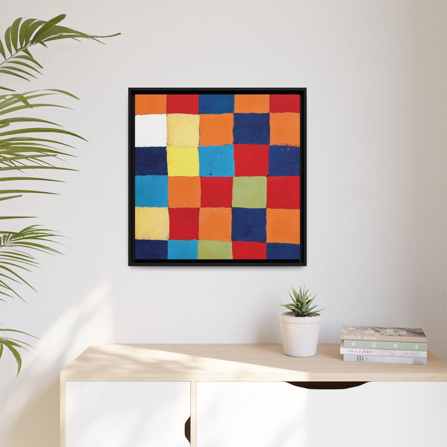 Color chart Qu1 (1930) by Paul Klee / Toile encadrée sur caisse américaine