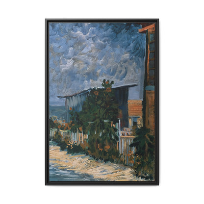 Shelter on Montmartre (1887) by Vincent van Gogh / Toile encadrée sur caisse américaine