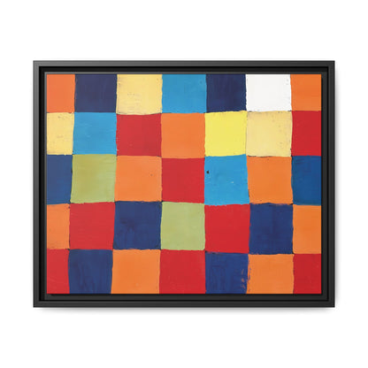 Color chart Qu1 (1930) by Paul Klee / Toile encadrée sur caisse américaine