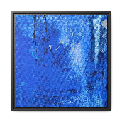 Tableau Beaux Arts Bleu Intense "Série Sign Collections" / Toile encadrée sur caisse américaine