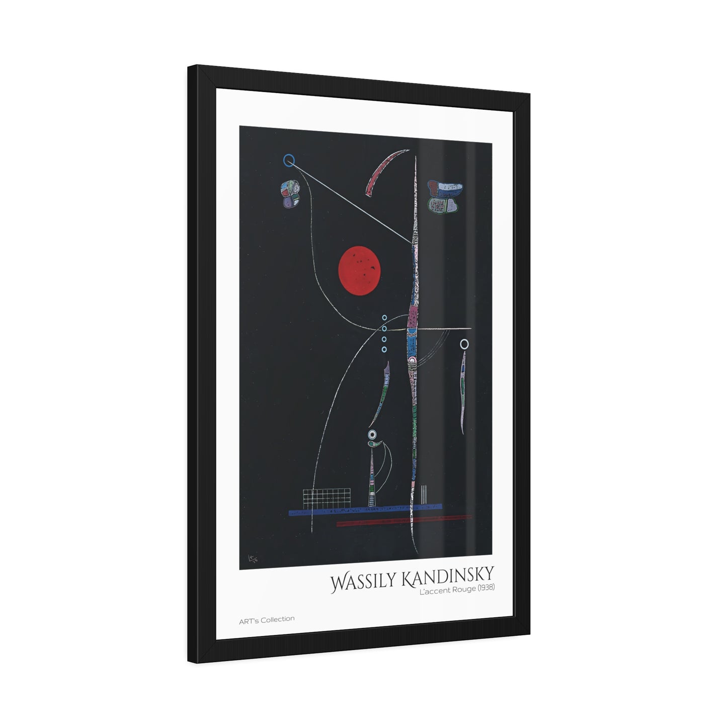 L' accent Rouge (1938) by Wassily Kandinsky / Affiche Encadrée série ART's Collection