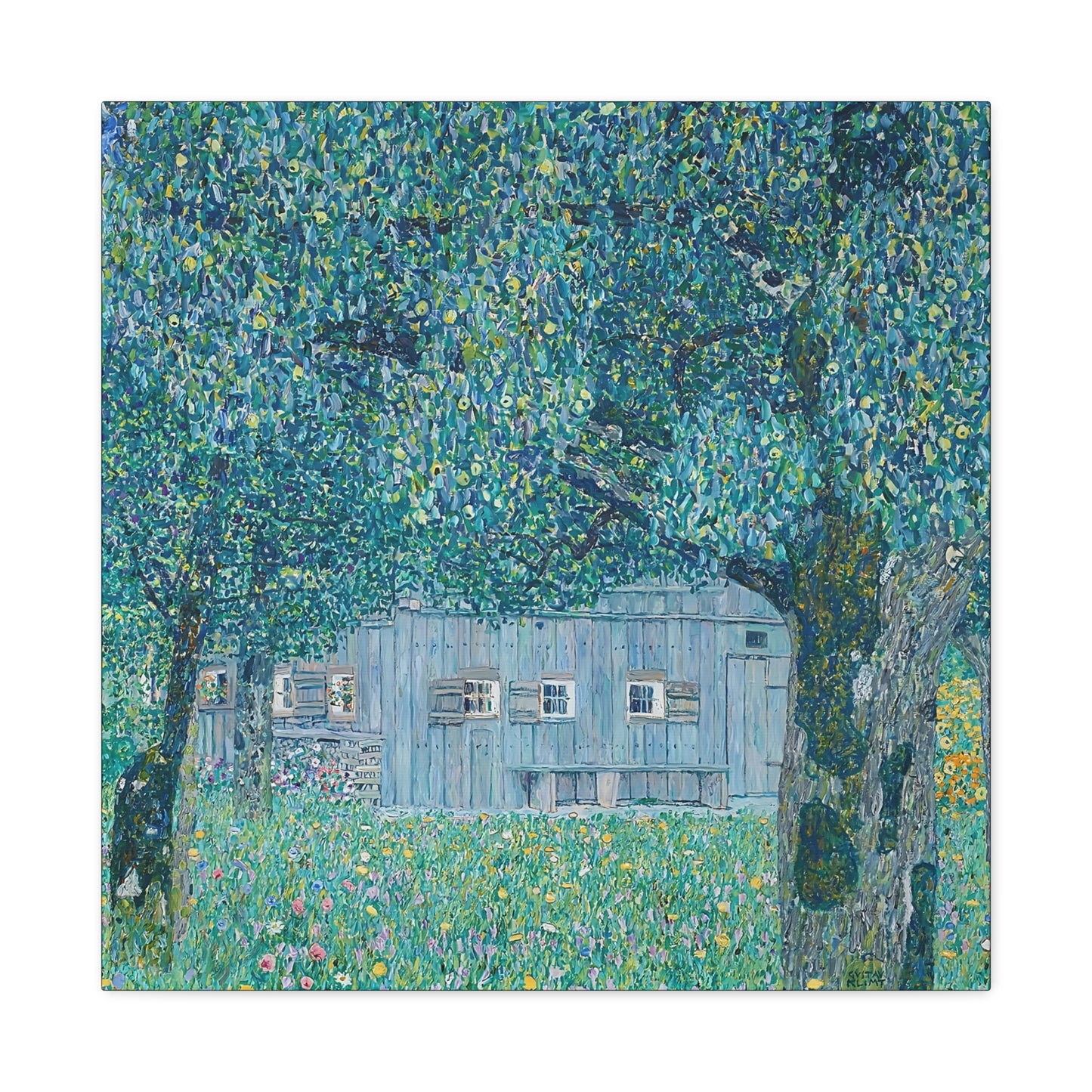 Bauernhaus in Buchberg (1911)  by Gustav Klimt / Reproduction Fine Art sur Toile / Flanc Large Epaisseur 3.2 cm - 1.25 inch