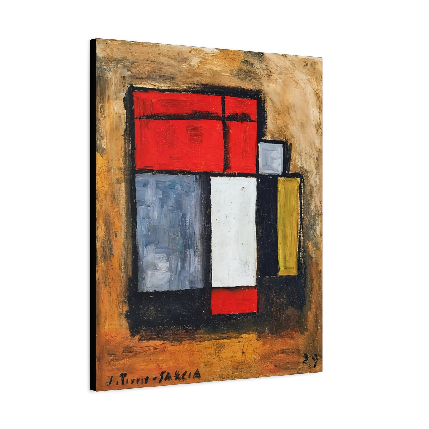 Formas abstractas (1929) by Joaquín Torres-García / Reproduction Fine Art sur Toile /  Epaisseur 3.2 cm - 1.25 inch