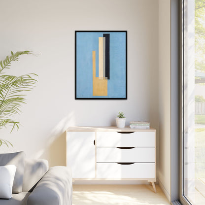Konstruktion (circa 1920-22)  by László Moholy-Nagy  / Toile encadrée sur caisse américaine
