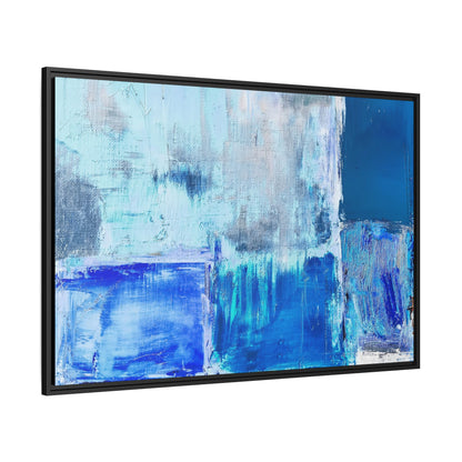 Tableau Beaux Arts Bleu Azur "Série Sign Collections" / Toile encadrée sur caisse américaine