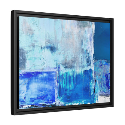 Tableau Beaux Arts Bleu Azur "Série Sign Collections" / Toile encadrée sur caisse américaine