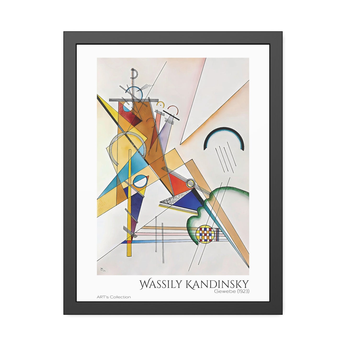 Gewebe (1923) by Wassily Kandinsky / Affiche Encadrée série ART's Collection