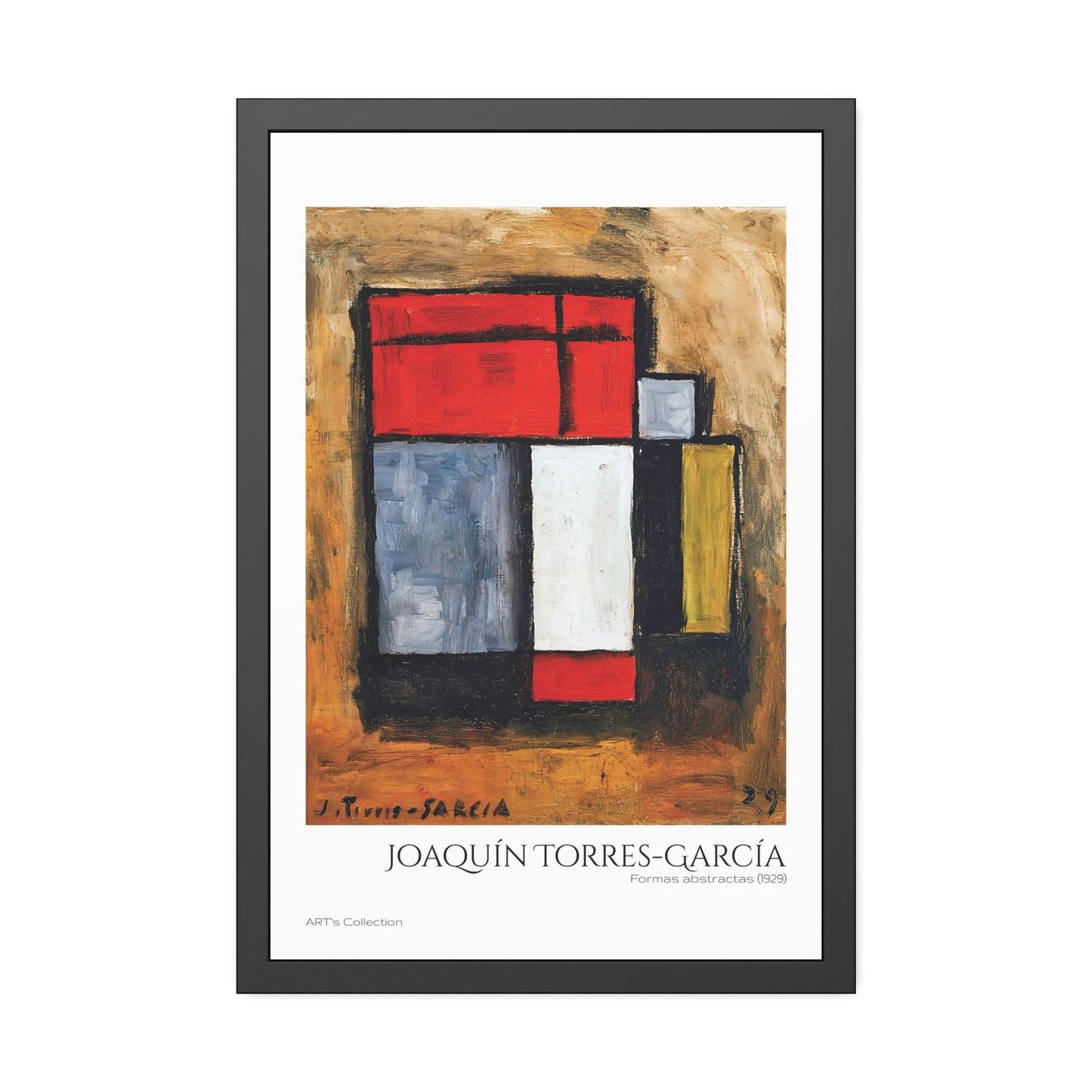 Formas abstractas (1929) by Joaquín Torres-García  / Affiche Encadrée série ART's Collection
