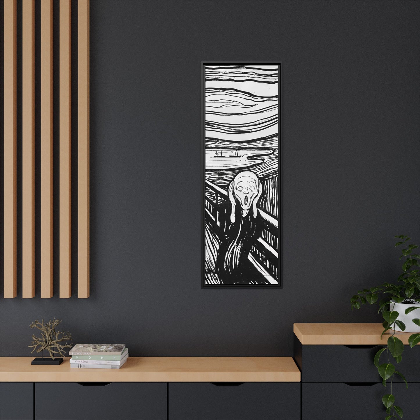 The Scream (1895) by Edvard Munch  / Toile encadrée sur caisse américaine