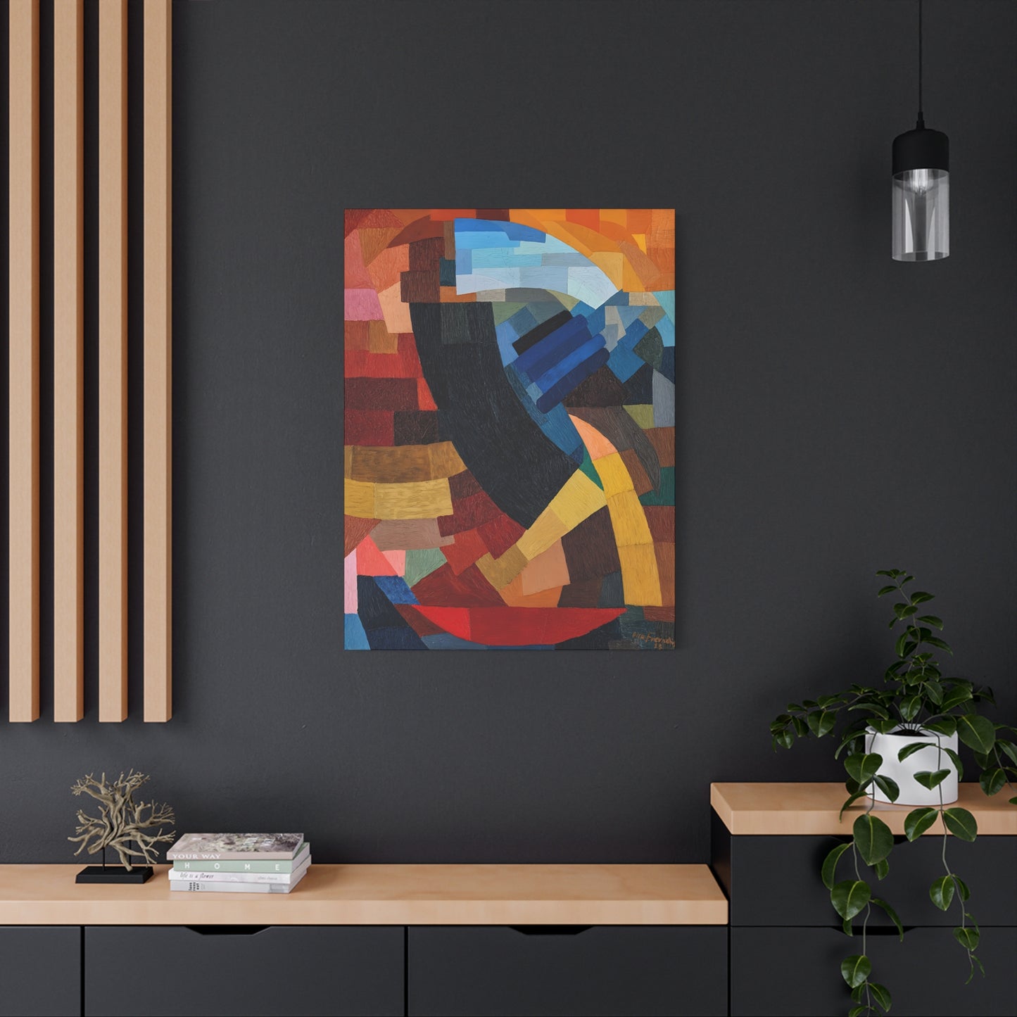 Fragments de figure à l'ensemble des plans (1928) by Otto Freundlich  / Reproduction Fine Art sur Toile / Epaisseur 3,2cm - 1'25 po
