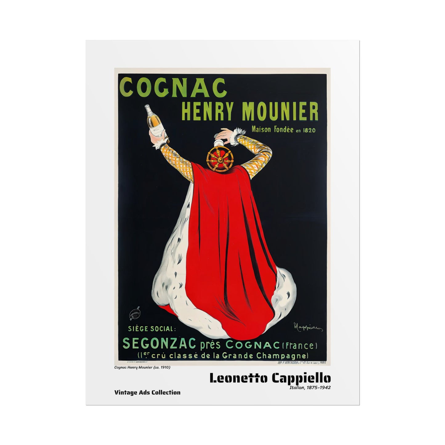 Cognac Henry Mounier (ca. 1910) by Leonetto Cappiello / Affiche imprimée - Série Vintage Ads Collection