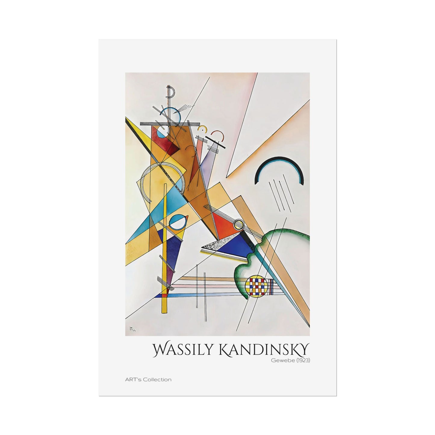Gewebe (1923) by Wassily Kandinsky / Affiche imprimée - Série ART's Collection