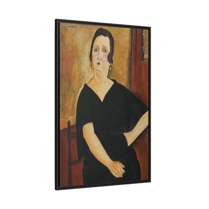 Madame Amédée - Woman with Cigarette (1918) by Amedeo Modigliani / Toile encadrée sur caisse américaine