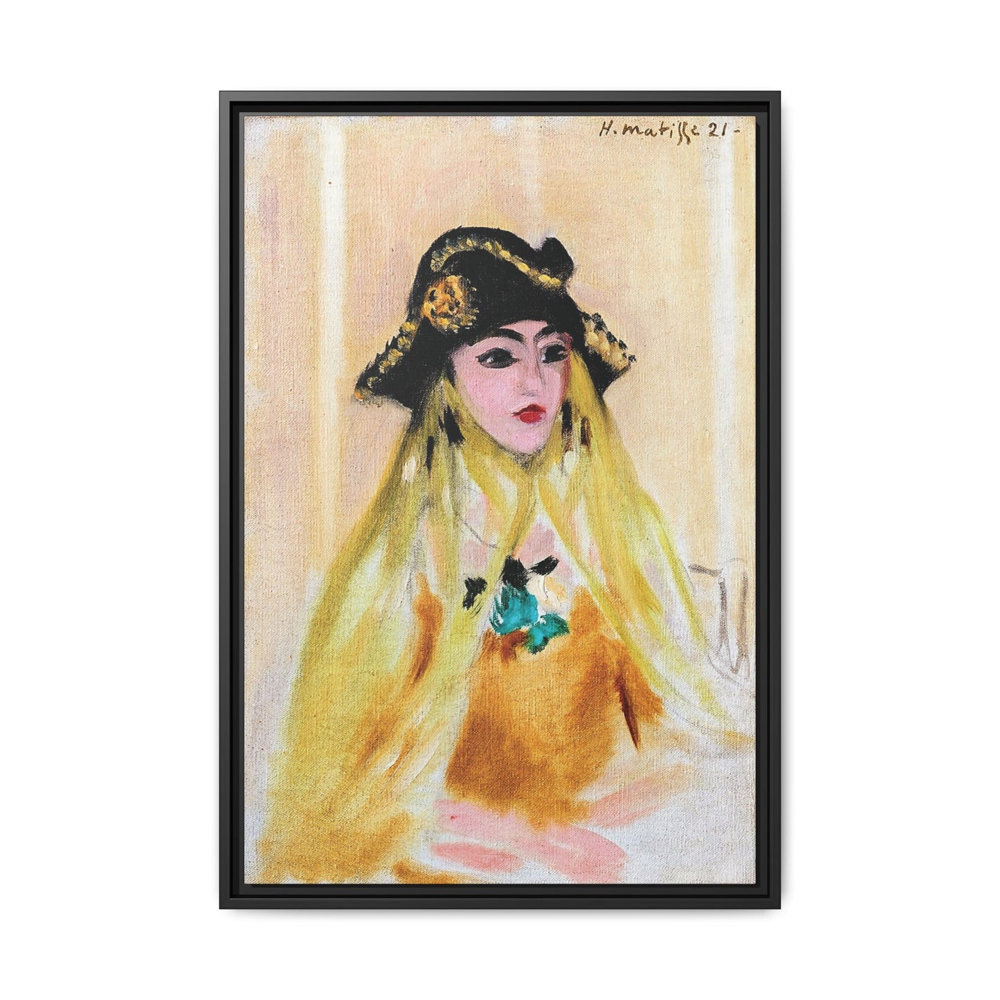 Ancilla (1921) by Henri Matisse / Toile encadrée sur caisse américaine