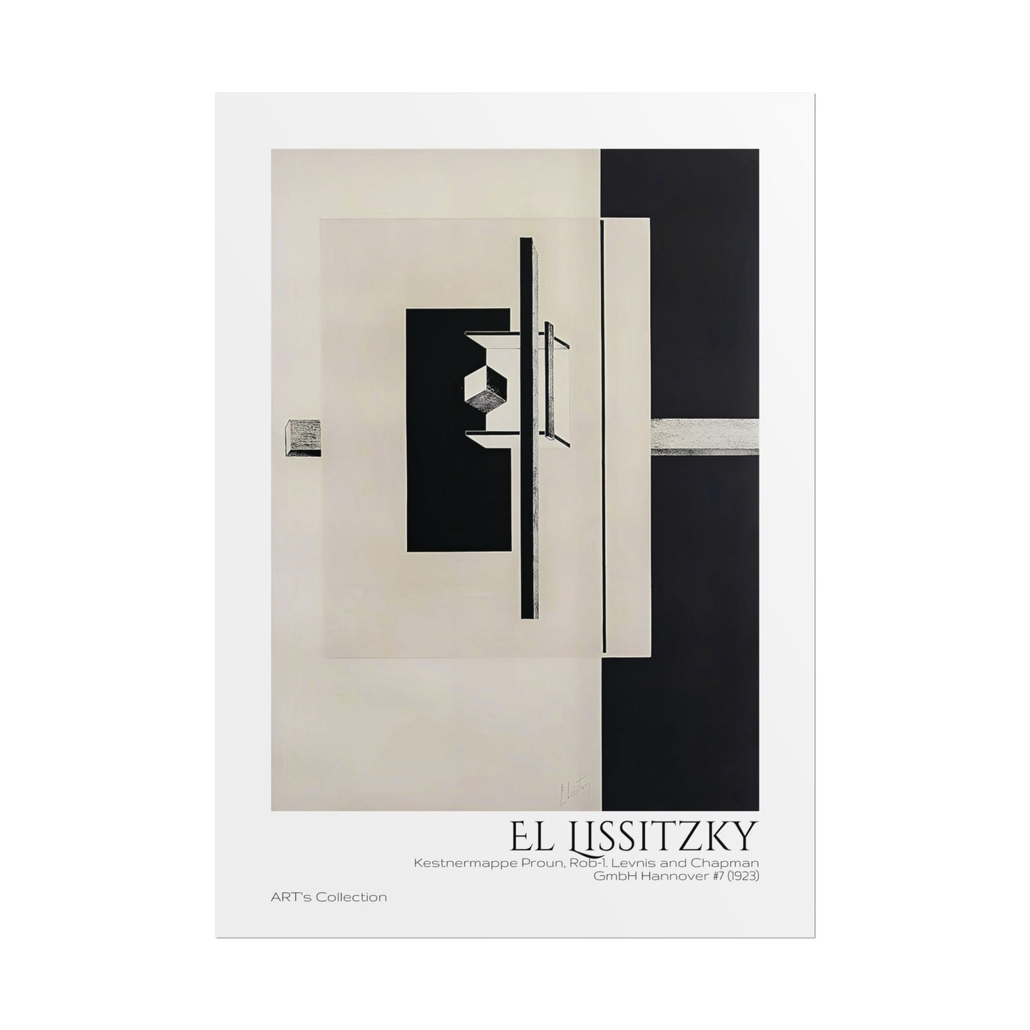 Kestnermappe Proun, Rob-1. Levnis and Chapman GmbH Hannover #7 (1923) by El Lissitzky / Affiche imprimée - Série ART's Collection
