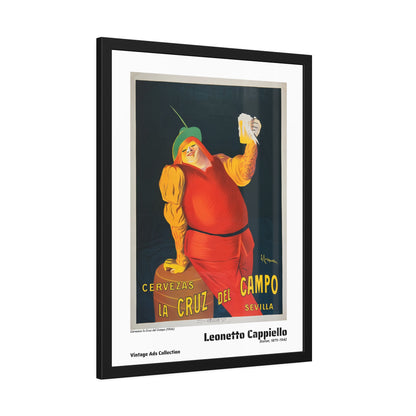 Cervezas la Cruz del Campo (1906) by Leonetto Cappiello / Affiche Encadrée Série Vintage Ads Collection