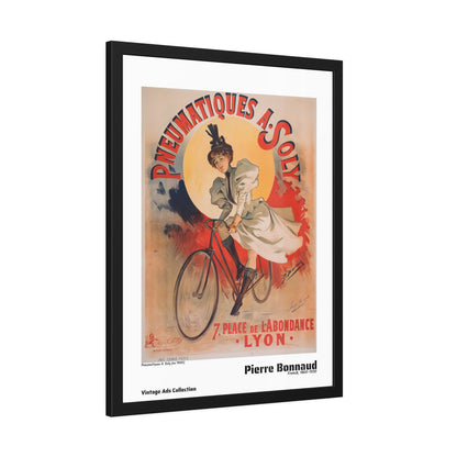 Pneumatiques A. Soly (ca 1900) by Pierre Bonnaud / Affiche Encadrée Série Vintage Ads Collection