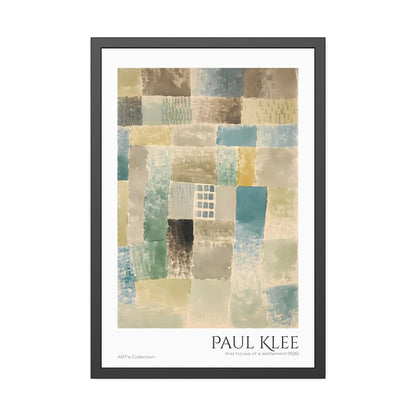 first house of a settlement (1926) by Paul Klee / Affiche Encadrée série ART's Collection