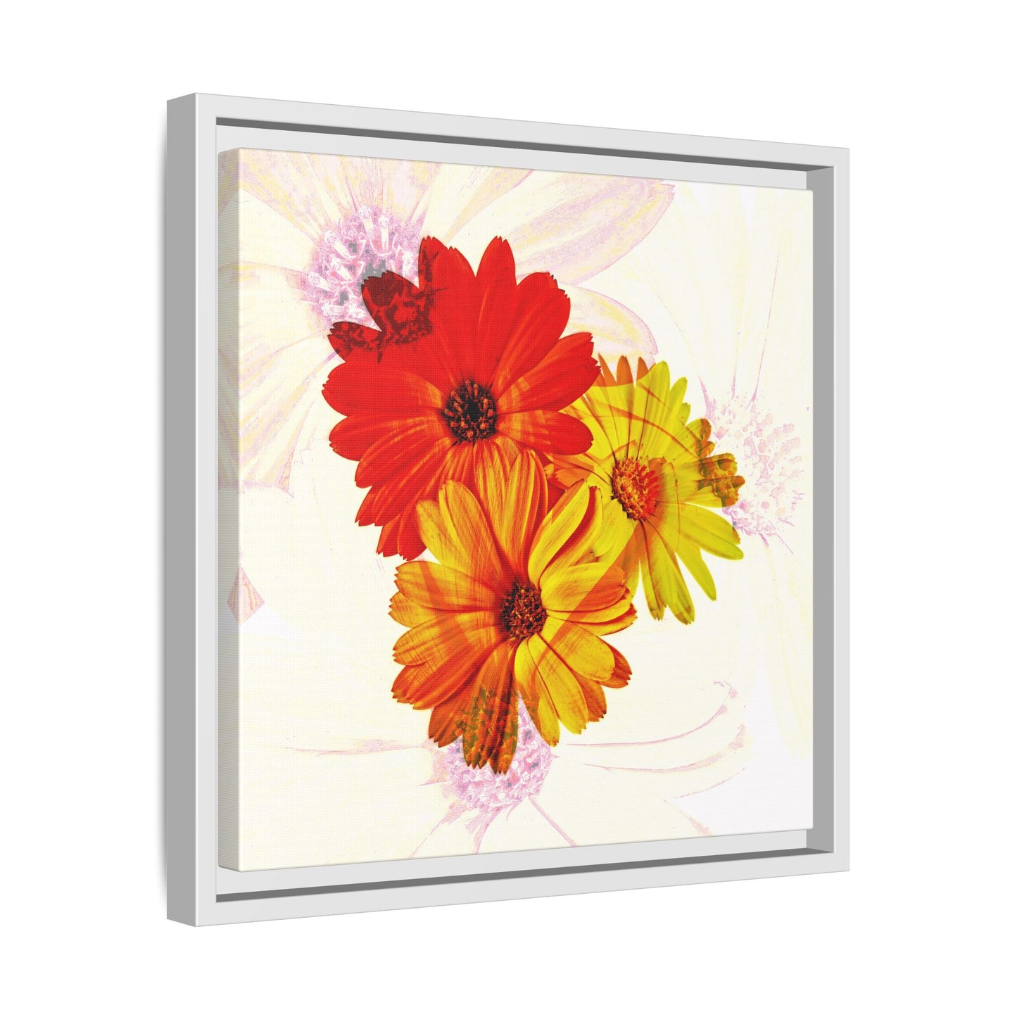 Collection Signature "FLORAL Numéro 19" sur Toile encadrée avec caisse américaine