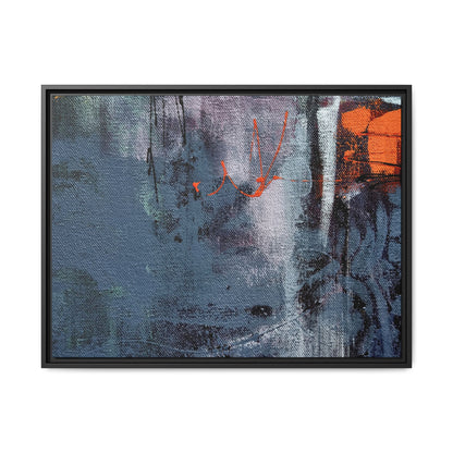 Tableau Beaux Arts Basalte & Orangé "Série Sign Collections" / Toile encadrée sur caisse américaine