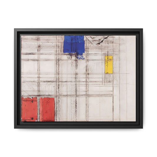 Study for a Composition (1940-1941) by Piet Mondrian  / Toile encadrée sur caisse américaine
