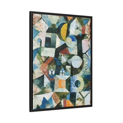 Composition with the Yellow Half-Moon and the Y (1918) by Paul Klee / Toile encadrée sur caisse américaine
