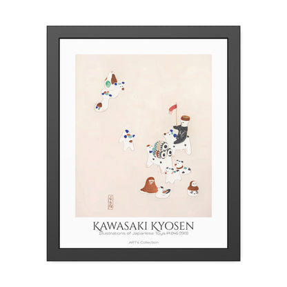 Illustrations of Japanese Toys Pl.046 (1919) by Kawasaki Kyosen / Affiche Encadrée série ART's Collection