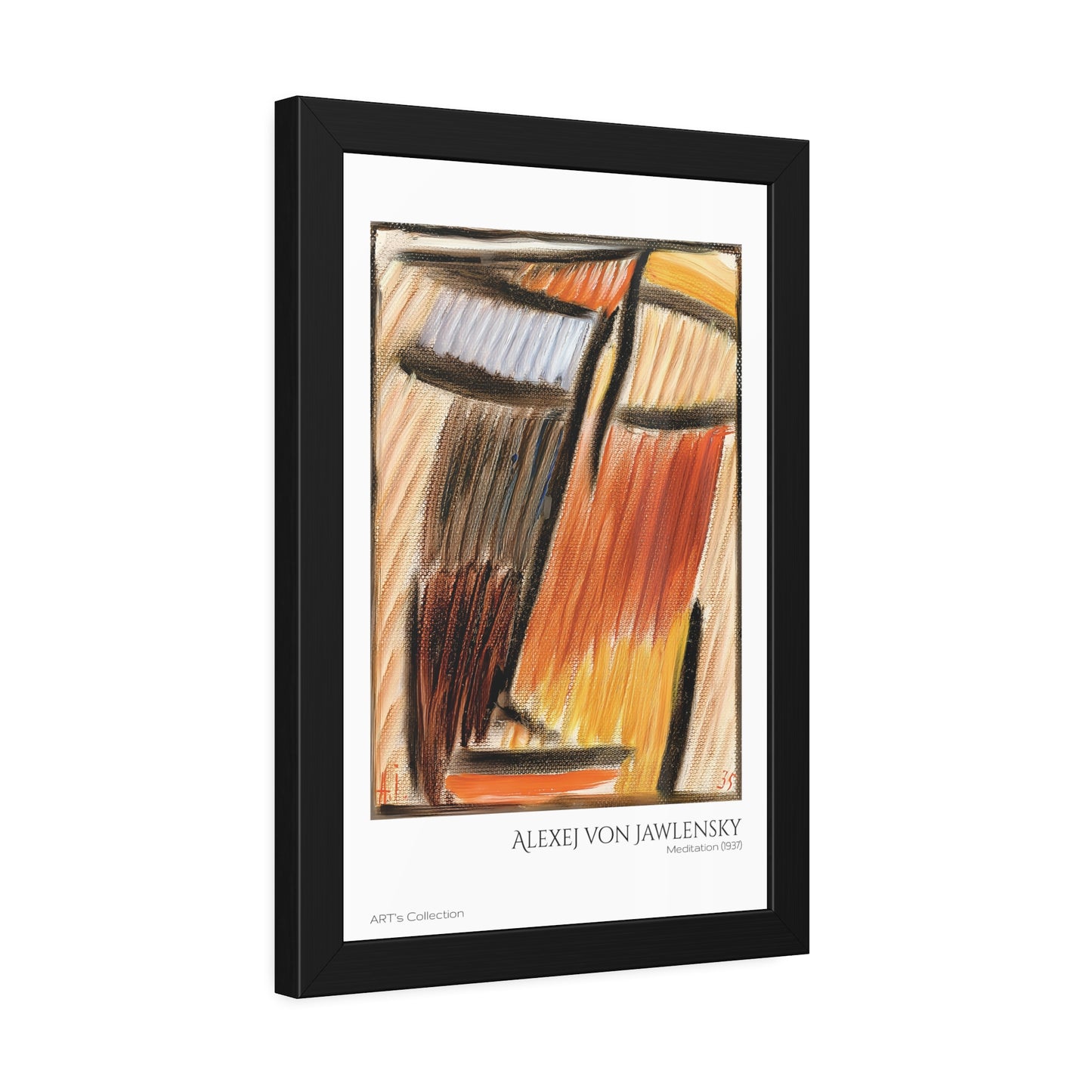 Meditation (1937) by Alexej von Jawlensky  / Affiche Encadrée série ART's Collection