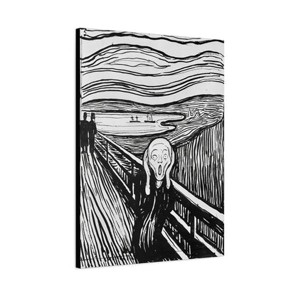 The Scream (1895) by Edvard Munch / Reproduction Fine Art sur Toile / Epaisseur 3,2cm - 1'25 po