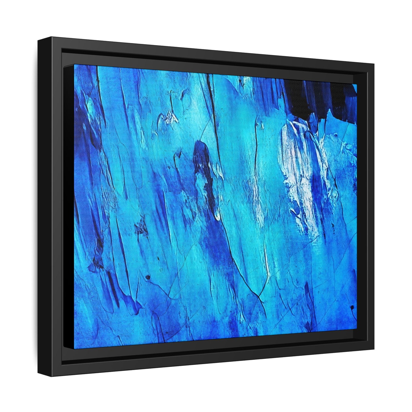Tableau Intemporel Bleu Electrique "Série Sign Collections" / Toile encadrée sur caisse américaine