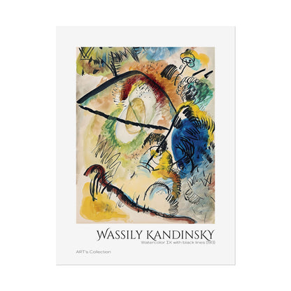 Watercolor IX with black lines (1913) by Wassily Kandinsky / Affiche imprimée - Série ART's Collection