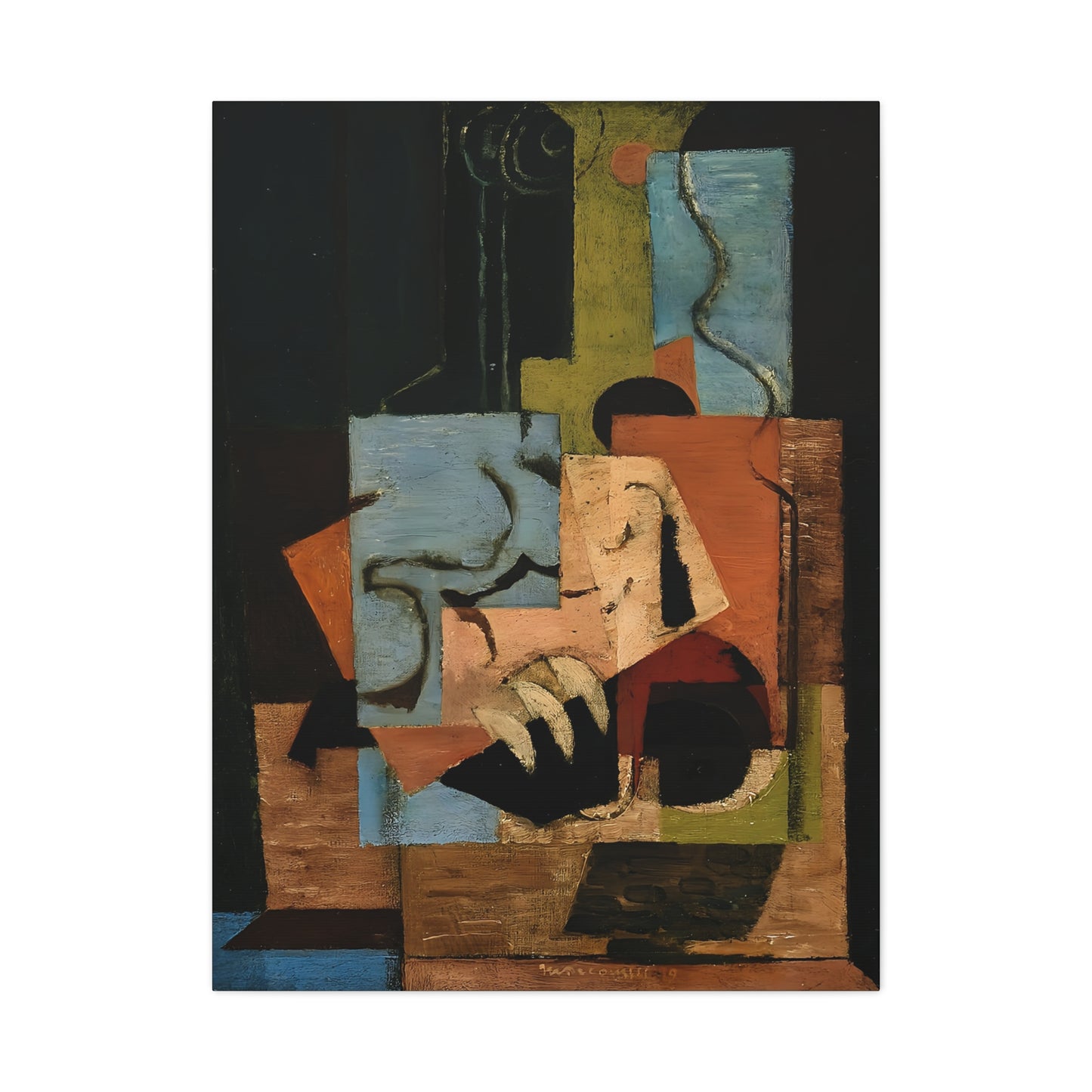 Composition (1919) by Louis Marcoussis  / Reproduction Fine Art sur Toile /  Epaisseur 3.2 cm - 1.25 inch