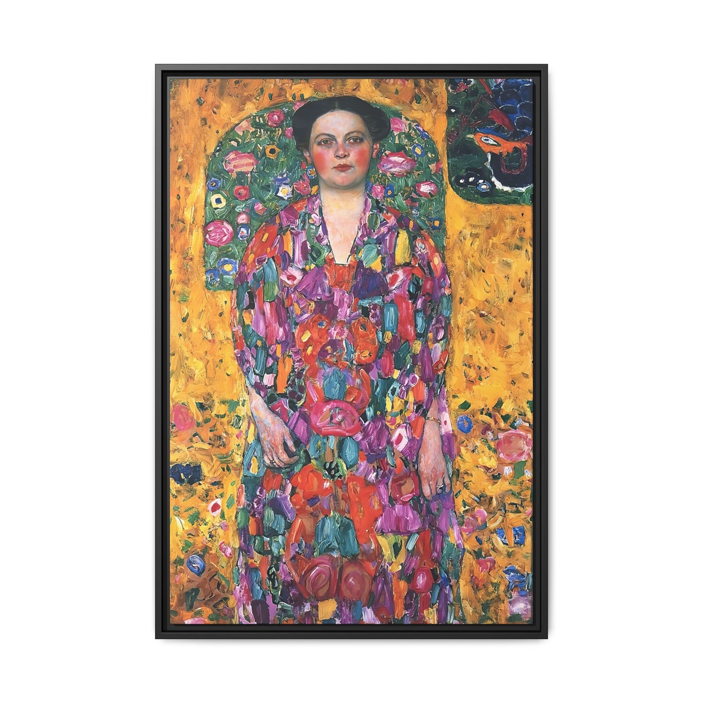 Portrait of Eugenia Primavesi (1913) by Gustav Klimt  / Toile encadrée sur caisse américaine