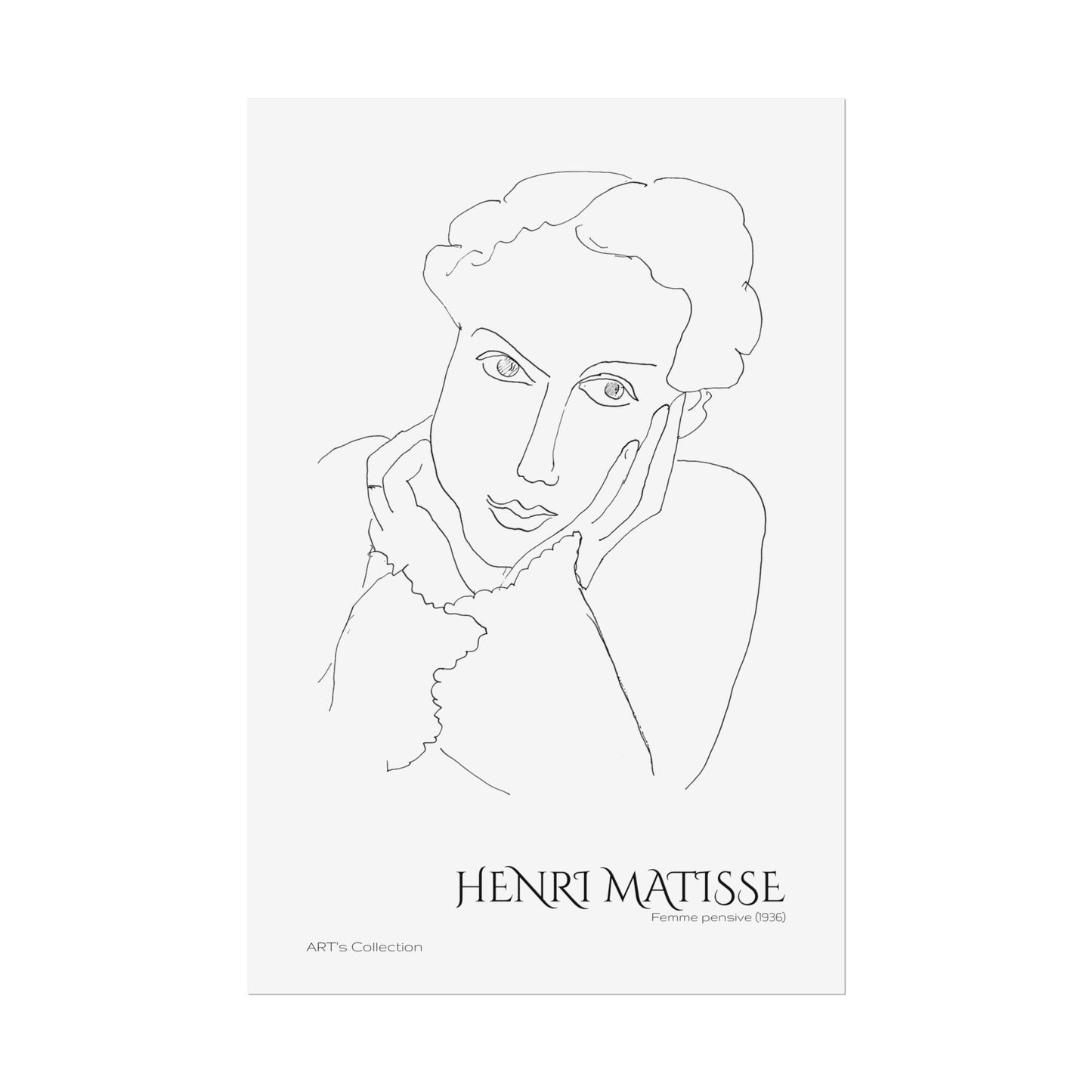 Femme pensive (1936) by Henri Matisse / Affiche imprimée - Série ART's Collection