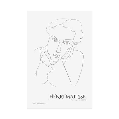 Femme pensive (1936) by Henri Matisse / Affiche imprimée - Série ART's Collection